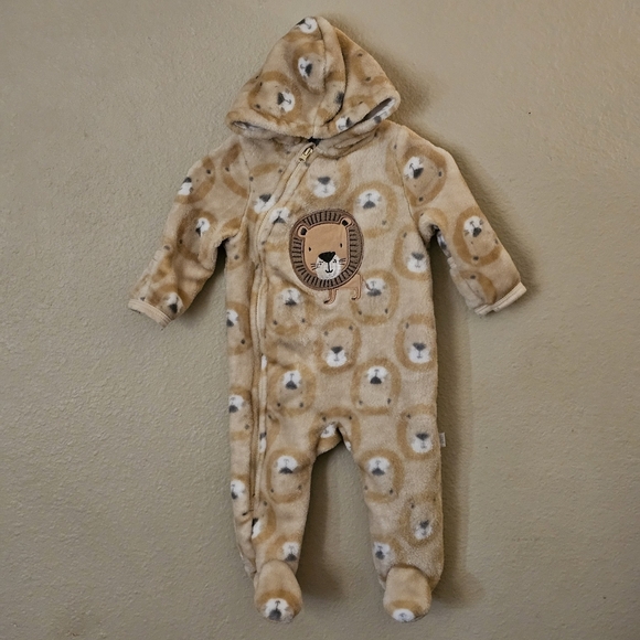 little joy Other - Cozy Tan Bear Kids Footie
